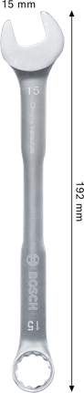 Kunci kombinasi Bosch 15 mm krom vanadium.